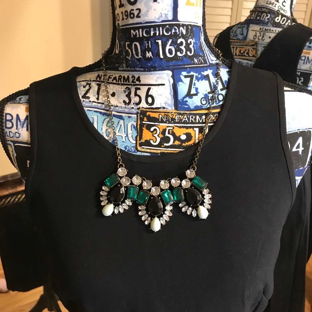 Bold Gems Statement Necklace